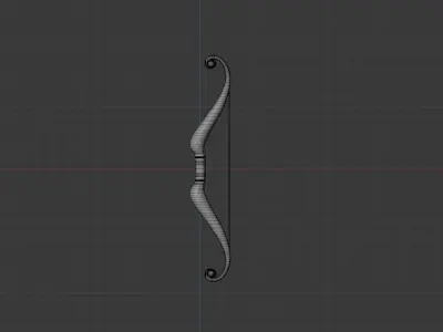 Wooden Bow low poly Low-poly 3D model