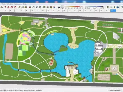 Sketchup Landscape Park H4 3D model