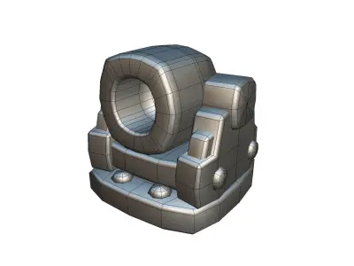 Cube World Cannon - Proto Series Low-poly 3D model