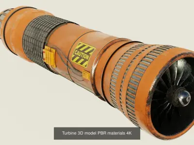 Turbine 3D models PBR materials 3D Model Pack purchase