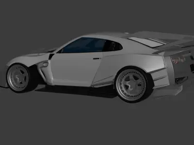 Premium 3D Nissan GTR Model  High Quality and Game-Ready 3D model