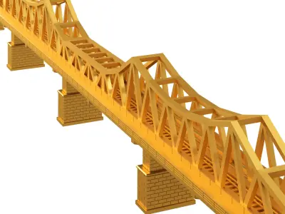 Long Bien Bridge 3D print model