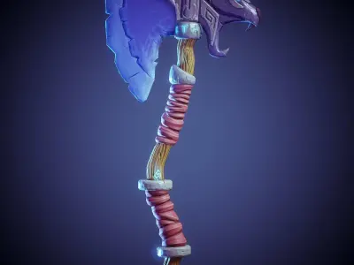 Nordic Axe Low-poly 3D model