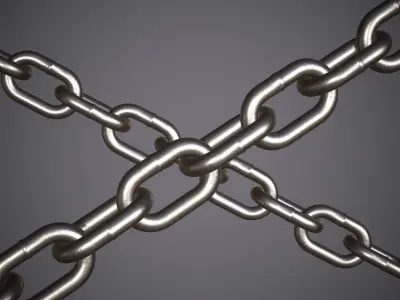 Chain Steel Low-poly 3D model