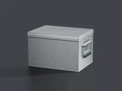 Galvanized Iron Box 002 M 3D model