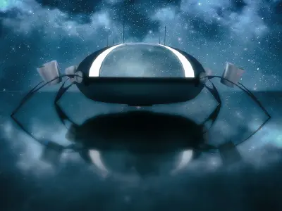 space ship Free low-poly 3D model purchase