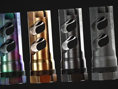 Rearden DPB Muzzle Device Low-poly 3D model