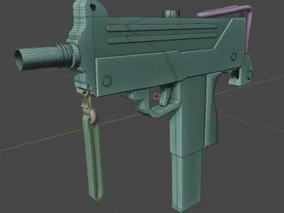 MAC 10 from csgo Low-poly 3D model