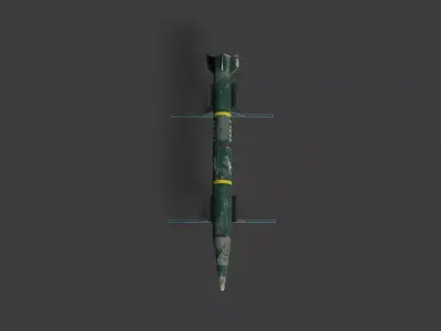 FADI-1 Missile Low-poly 3D model
