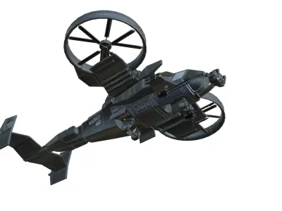 scorpion helicopter Low-poly 3D model