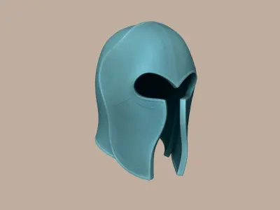 Bronze Rust Medieval Helmet - Character Design Low-poly 3D model