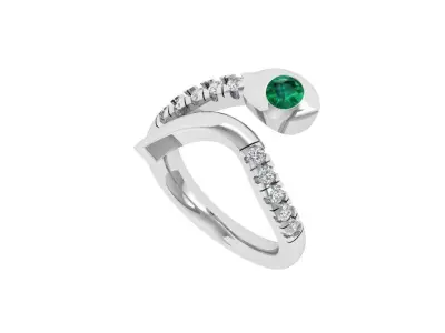 Art Deco Ring 3D print model 30