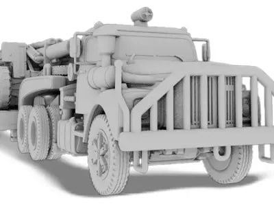 Classic Brazilian Army truck 3D print model