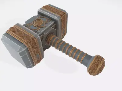 War Hammer 2 Low-poly 3D model
