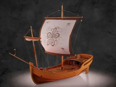 Low Poly Ship Low-poly 3D model purchase