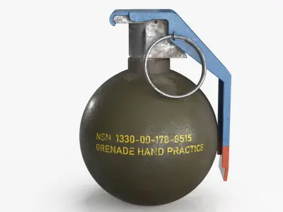 Hand Grenade v2 Low-poly 3D model
