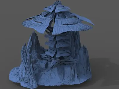 Mushroom kingdom cliff 1  3D model