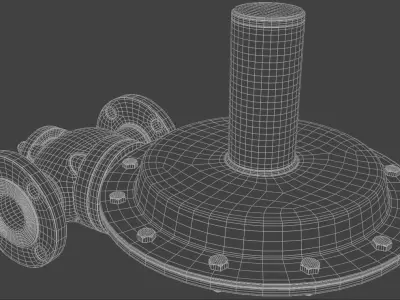 Direct Acting Pressure Valve 3D model