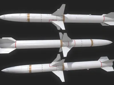 Missile AGM-88 HARM Low-poly 3D model