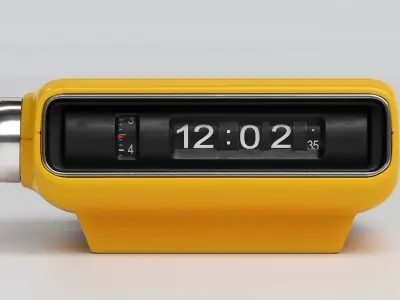 Retro Digital Clock 1970s Vintage Alarm Clock 3D model