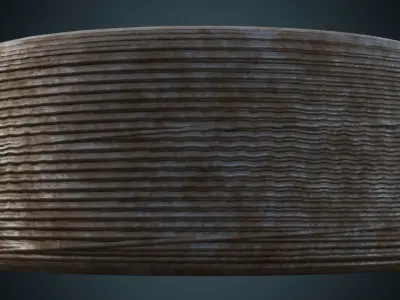 Steel Wire Rope 1B Low-poly 3D model