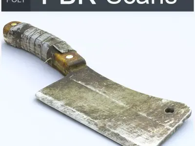 Cleaver High Poly knife 3D model