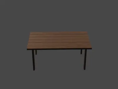Table Low-poly 3D model 15
