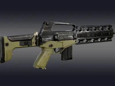 Combat Rifle 3D model