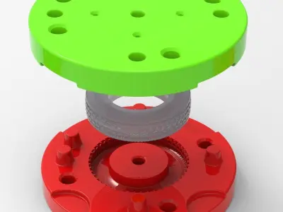 Mold for diecast Roadmaster RM275 truck tire Scale 1 to 25 3D print model