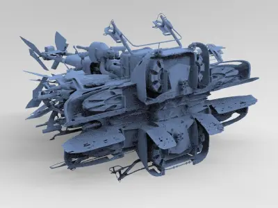 Star Wars inspired Ship Speeder  3D model