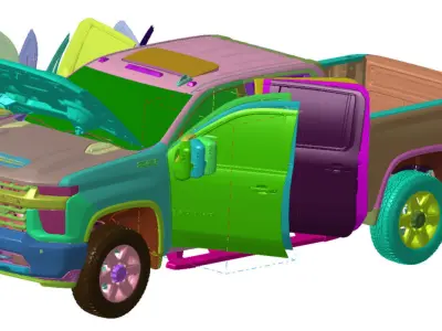 Chevrolet Silverado 2500 4WD LTZ 2020 Vehicle 3d scan model 3D model