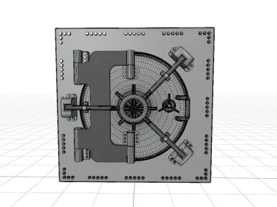 Steel Door of vault 3D model