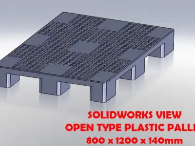 PLASTIC PALLET 800x1200x170-140 3D model
