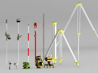 21 Topography tools- High detail 3d models Low-poly 3D model
