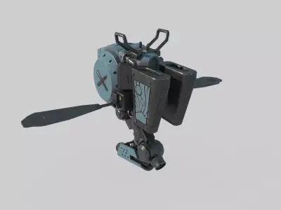 Future sci-fi flying scorpion defense robot 3D model