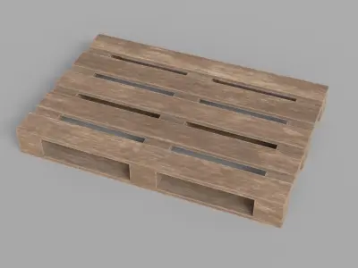 Wooden Pallet Free low-poly 3D model get