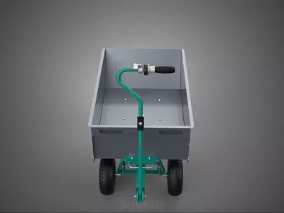 WAREHOUSE WORKSHOP GARAGE ELECTRIC TRANSPORT CART TROLLEY WAGON 3D model