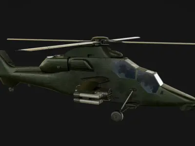 Eurocopter Tiger Low-poly 3D model