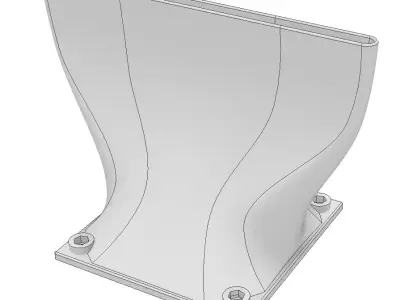 Flat nozzle for 120mm fans 3D print model