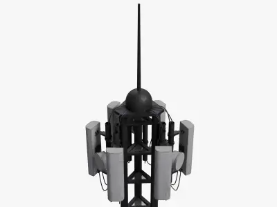 Cellular Transmitter 02 Low-poly 3D model
