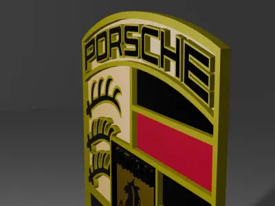 Porsche Logo 3D model purchase
