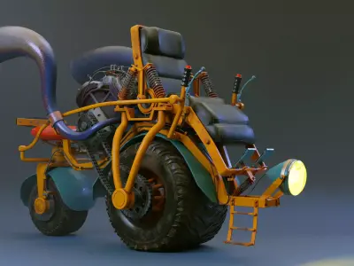 Fancy motorcycle Free low-poly 3D model