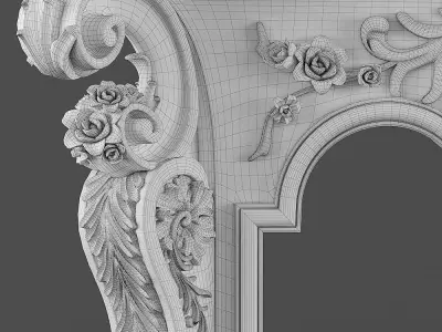 classical fireplace 3D model