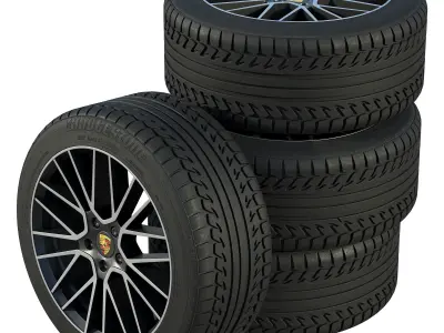 Porsche wheels 3D model from CGTrader