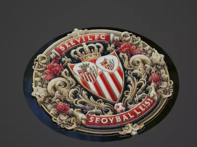 Sevilla Football Medallion 3D print model