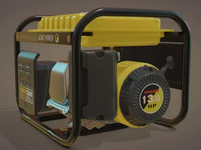 Power Generator Low-poly 3D model 4