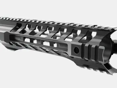 Handguard night rail - highpoly - NATO - AR15 - M4A1 3D model