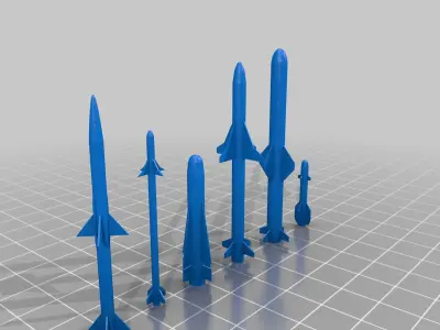 Active missiles of the US military 1-48 and 1-72nd scale Free 3D print model