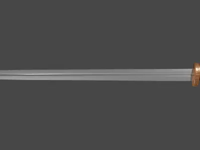 Caroling sword with Spatha handle Low-poly 3D model