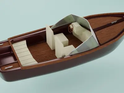 Simple Boat 3d model Low-poly 3D model